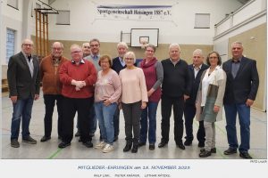 Ehrungen langjähriger Mitglieder der SG Essen-Heisingen