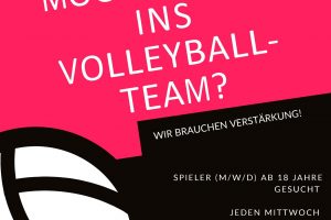 Die Mittwochsgruppe sucht Volleyballspieler
